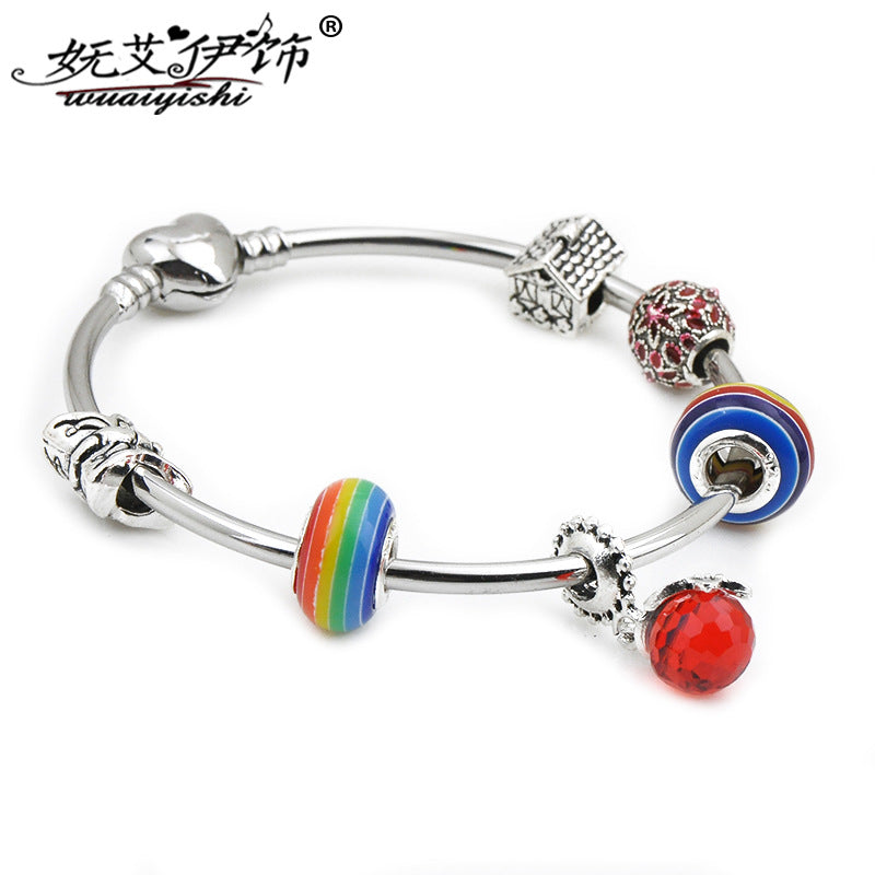 Pulsera Con Cuentas De Aleación De Corazón al por mayor